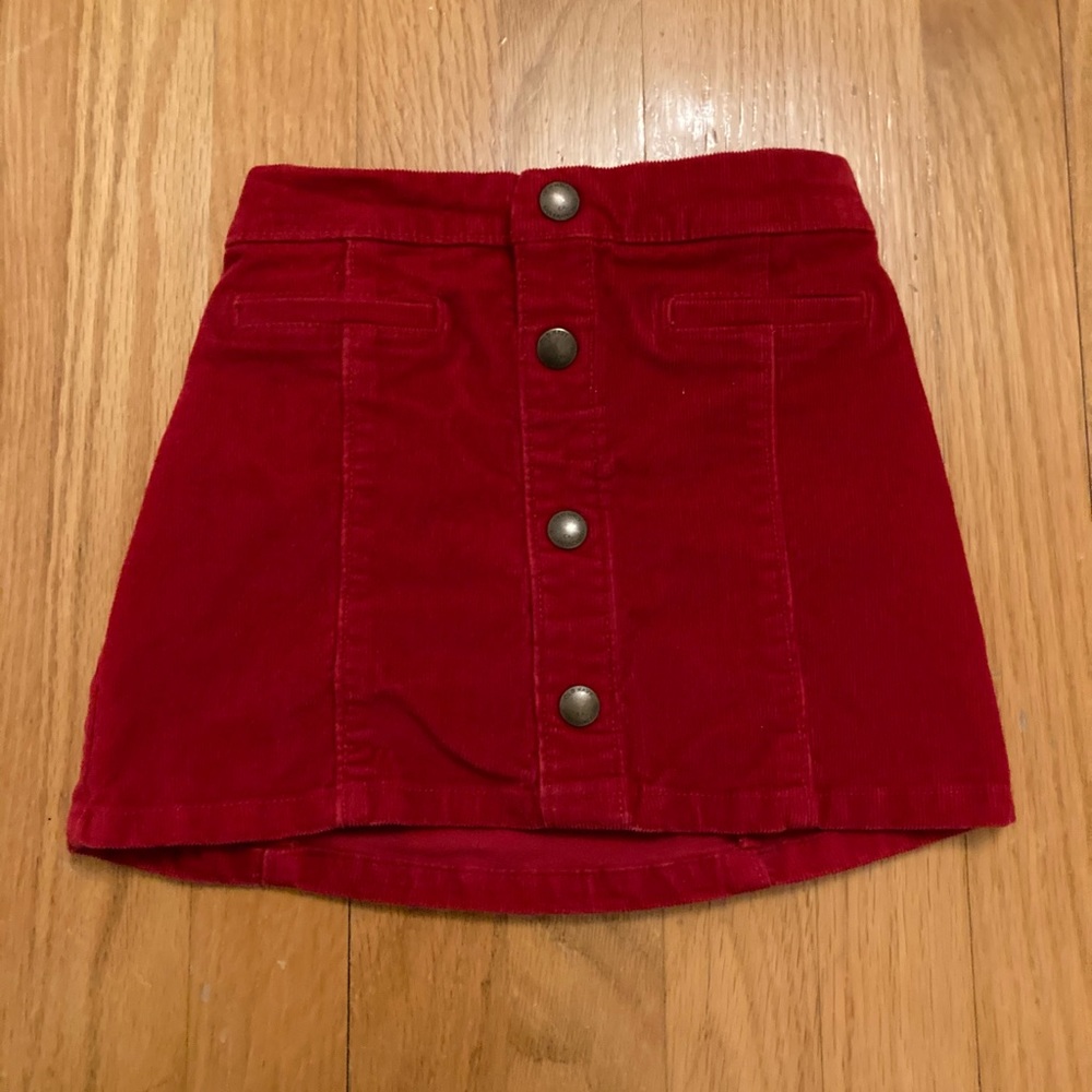EUC Old Navy Toddler Girls 4T Red Corduroy Skirt